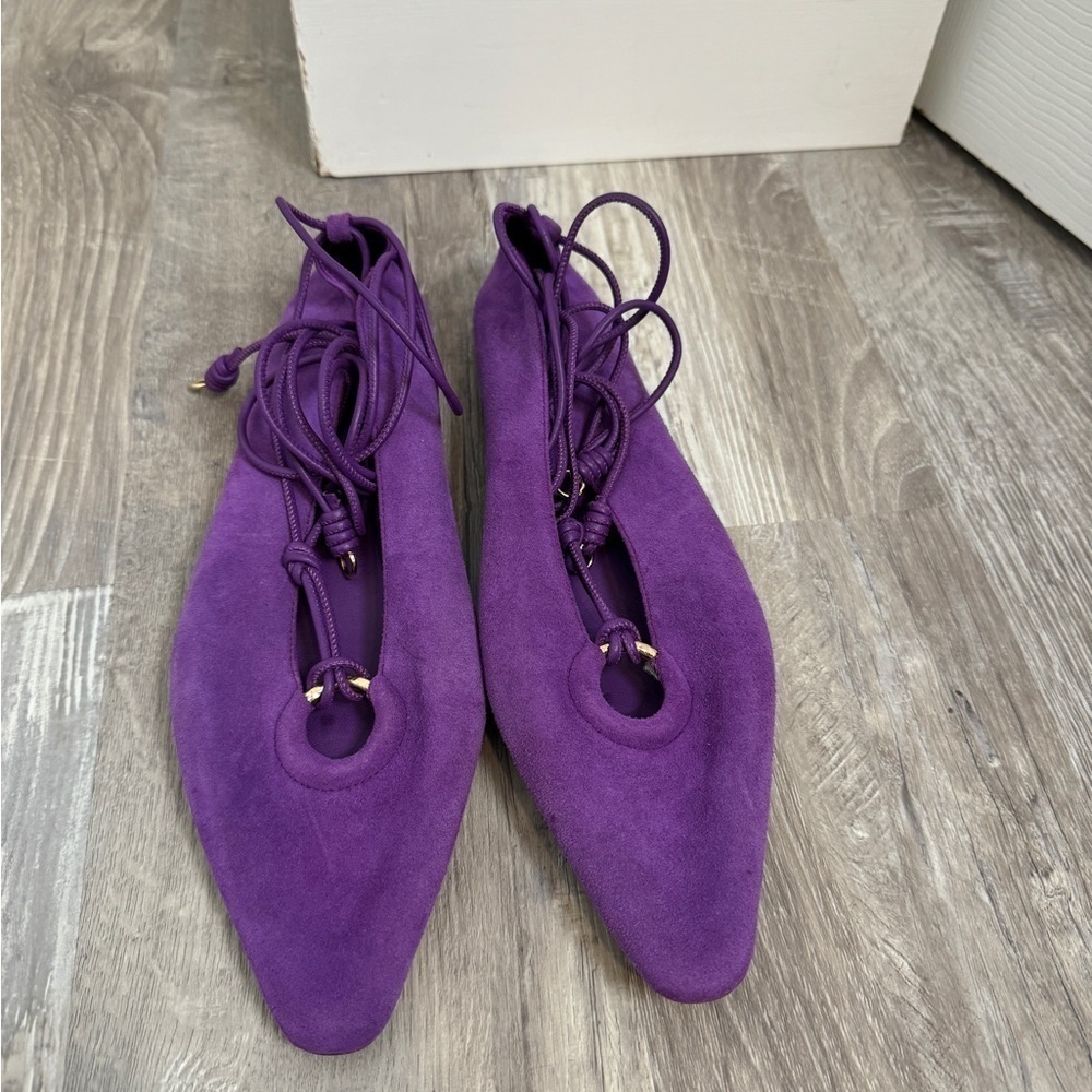 Ulla Johnson Purple Suede Flats - Picture 2 of 6